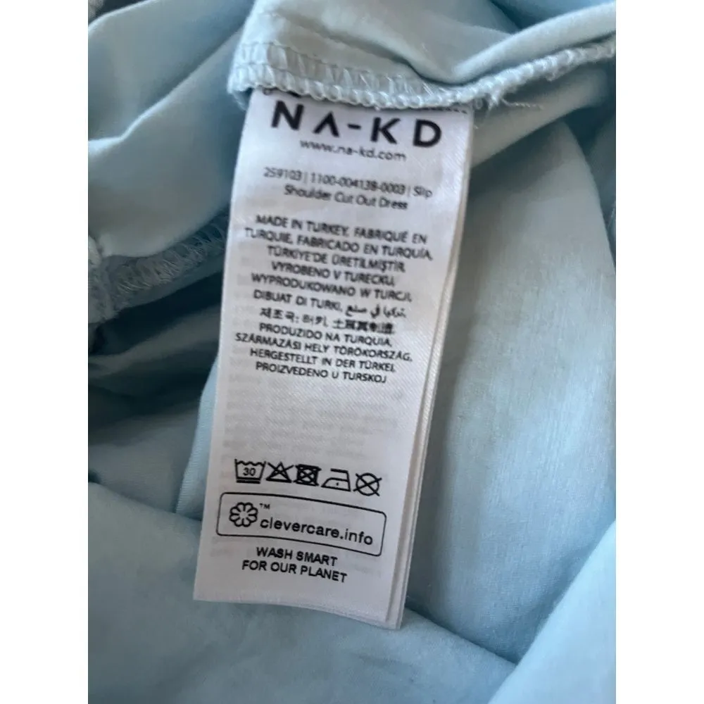 Light Blue Off-Shoulder NAKD Ruched top Long Sleeves Party Wear NWT size 42 US10 - Image 8