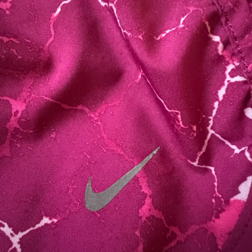 Nike SET: Barbie Pink Vented Tank Top and Pink/White Crackle Running Shorts - Image 4