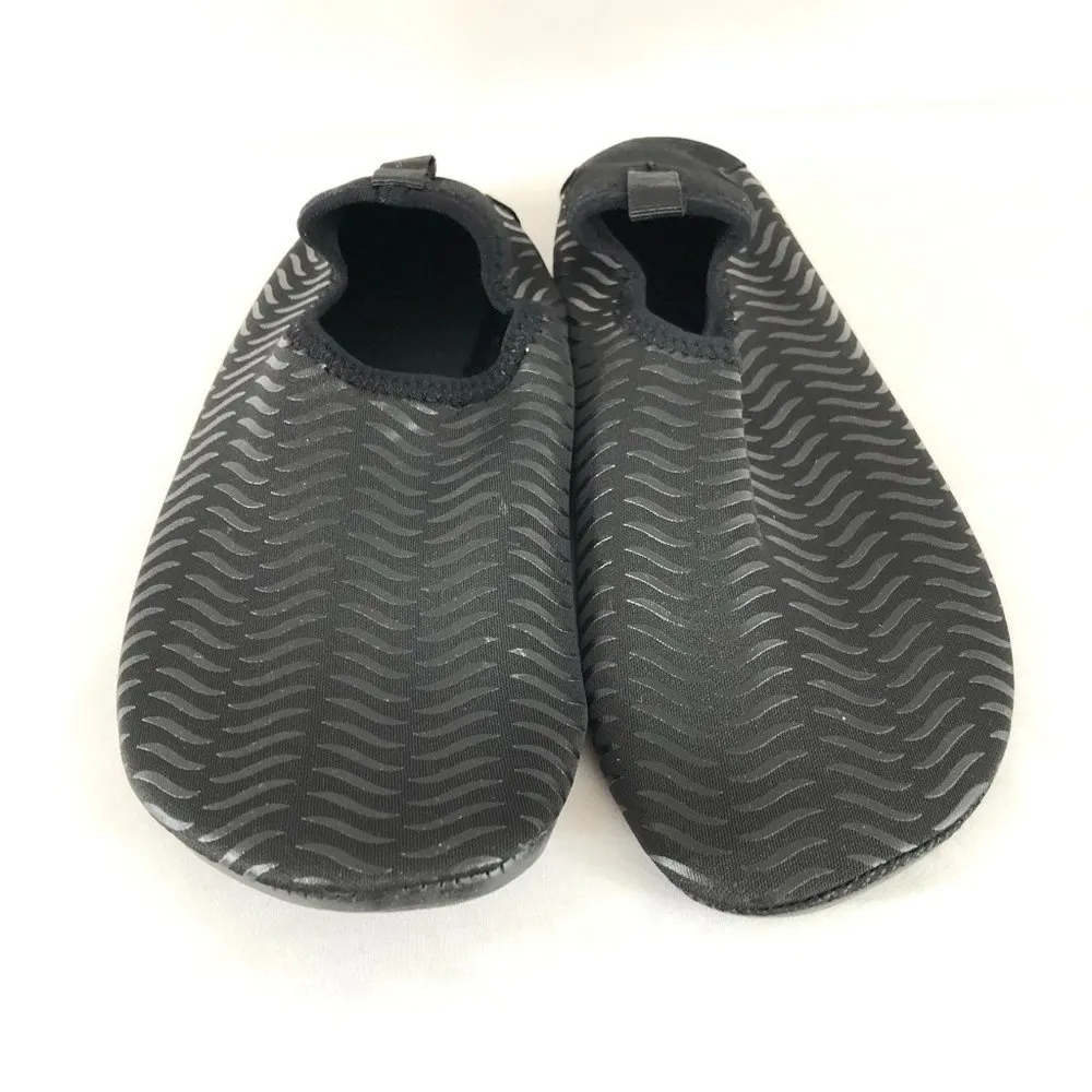 Womens Water Shoes Slip On Fabric Lightweight 5/6 Black - Image 2