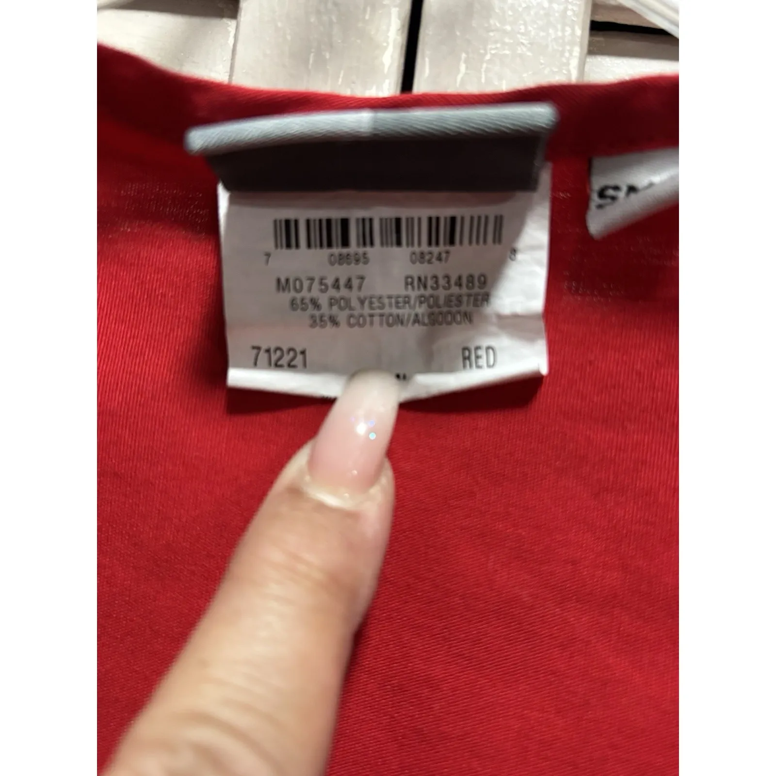 Scrub Zone Scrub Top Red Short Sleeve V Neck Pockets Size SML Unisex Medical - Image 4