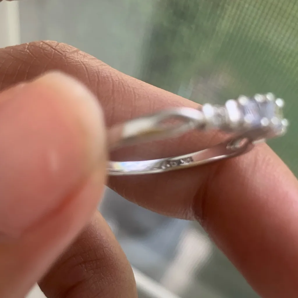 10k White Gold Tanzanite Set Silver - Image 6