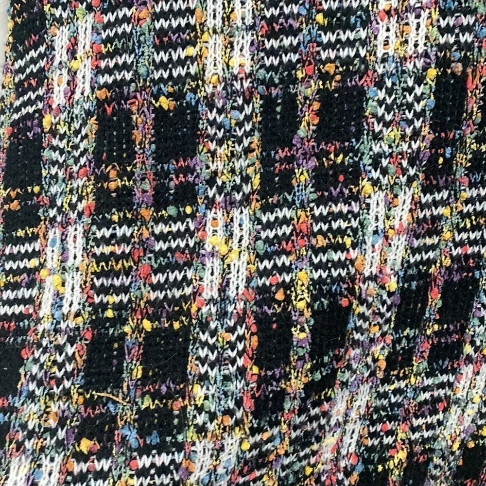 Love riche multicolor vibrant checkered sweater size large - Image 2