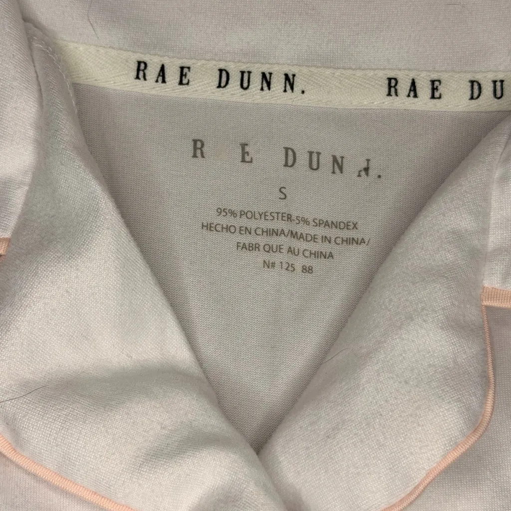 Rae Dunn Cream Bride embroidered sleep Shirt with Pink Accents size small new - Image 2