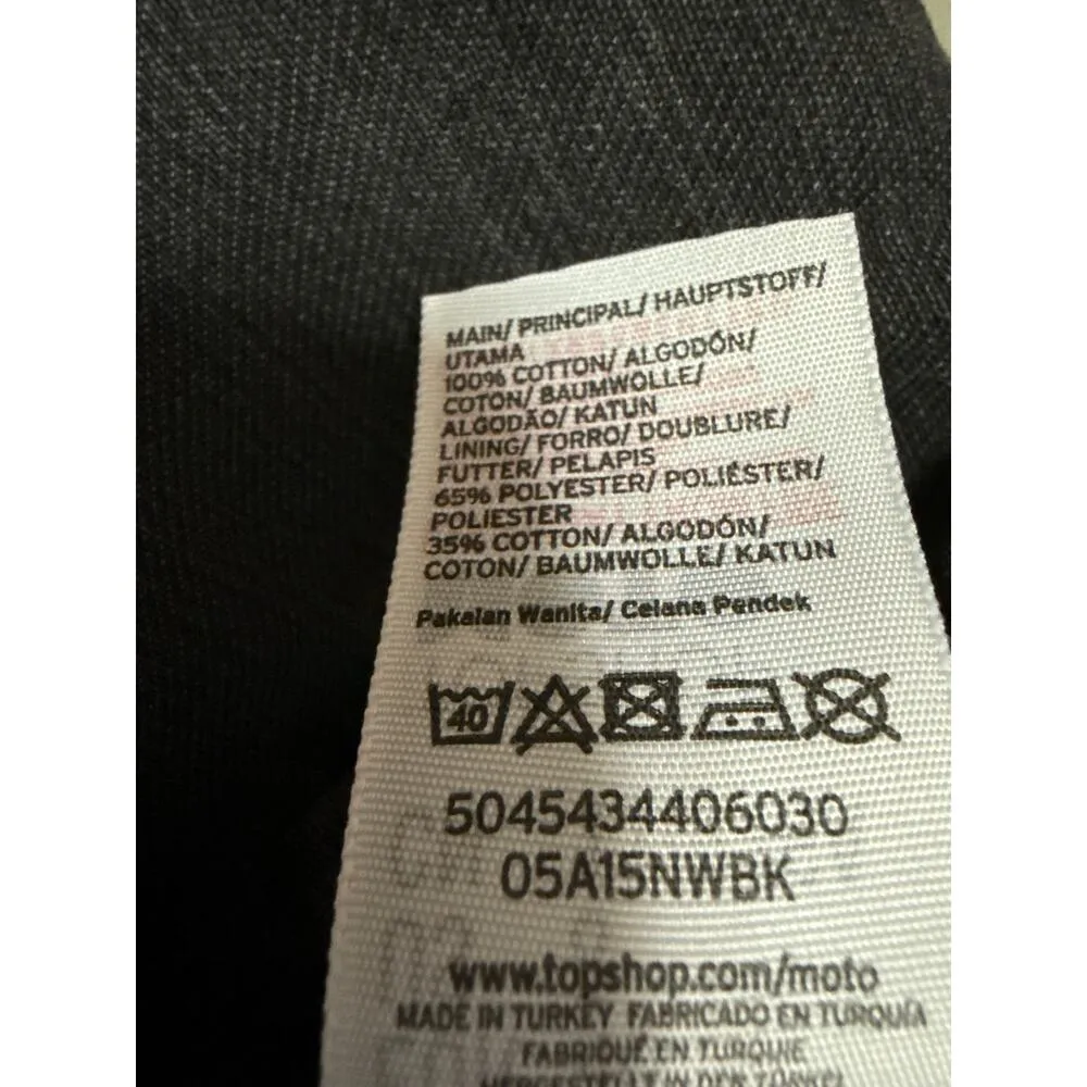 NEW Topshop Moto Women's Black High Waisted Mom Denim Jean Shorts Size 12 - Image 5