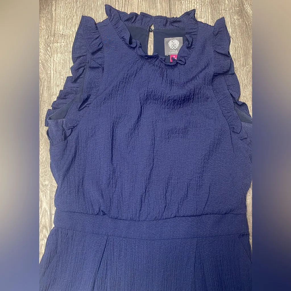 Vince Camuto Blue Jumpsuit with Wide-Leg Silhouette - Image 4