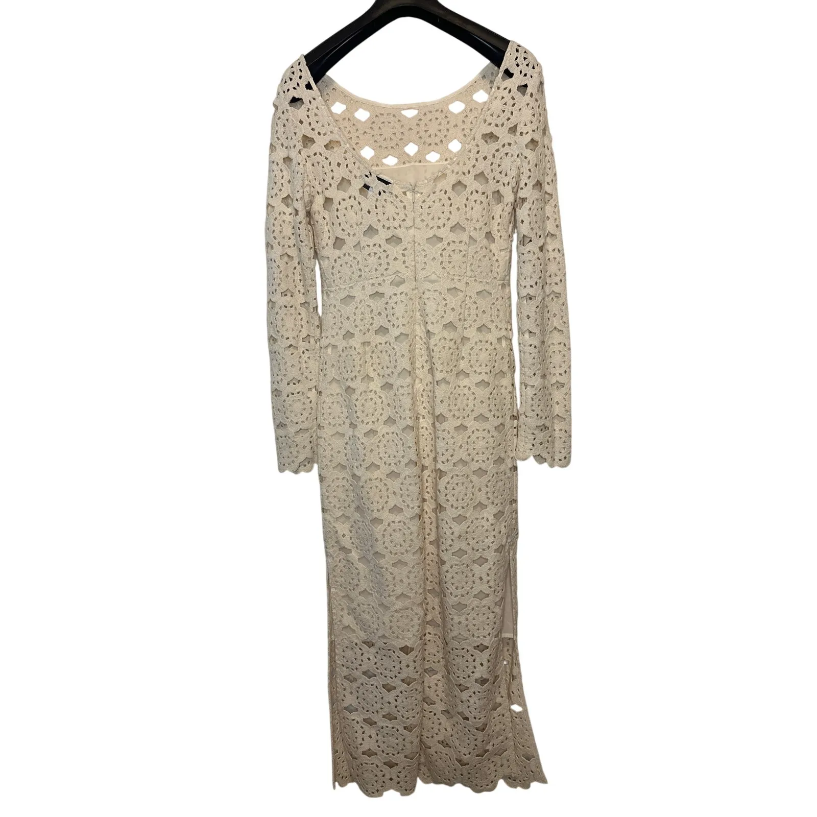 Cara Cara Marsielle Crochet Cotton Midi Dress Cream NWT Size XS - Image 4