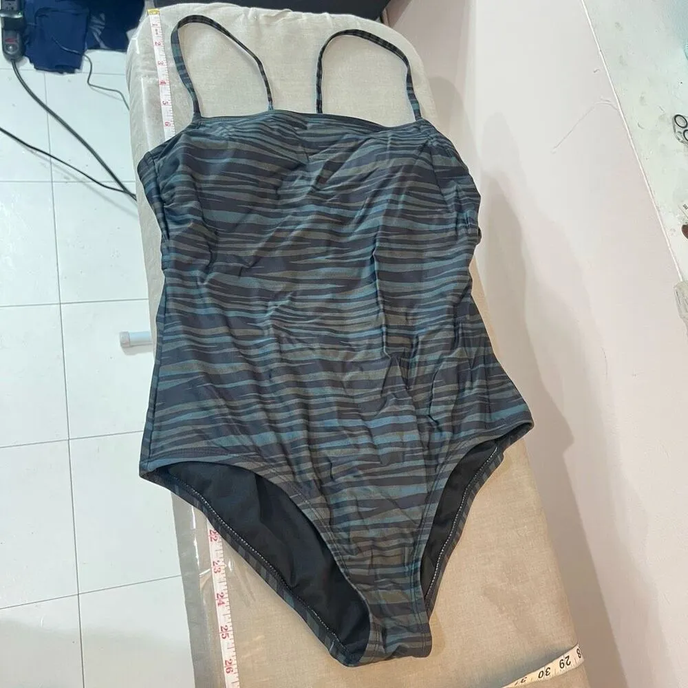 Kona Sol Multicolor Cutout Back Built-In Bra Stretch One Piece Swim Suit Medium - Image 9