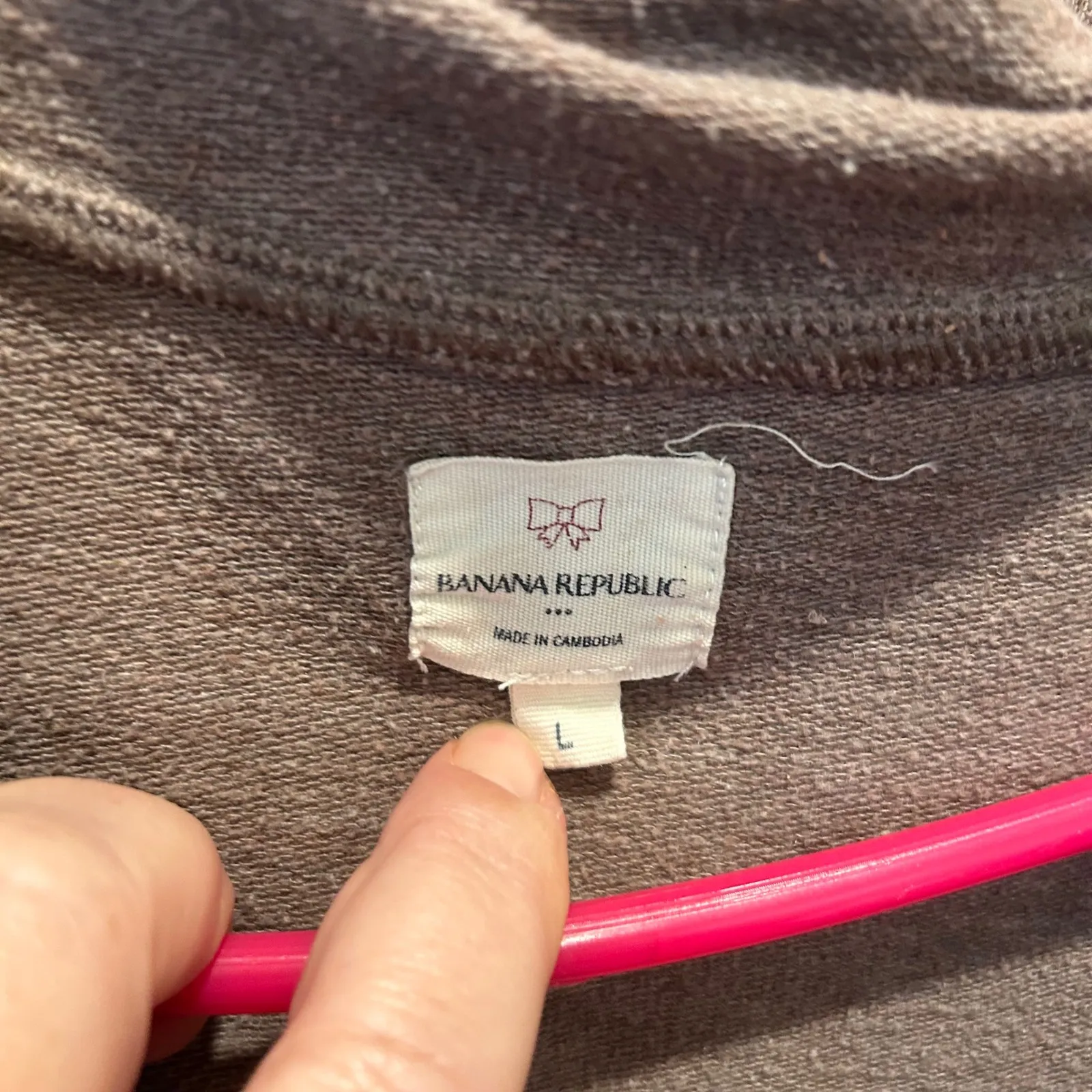 Banana Republic Women's Brown Snap Cowl Neck Hoodie Sweatshirt Size Large‎ - Image 3