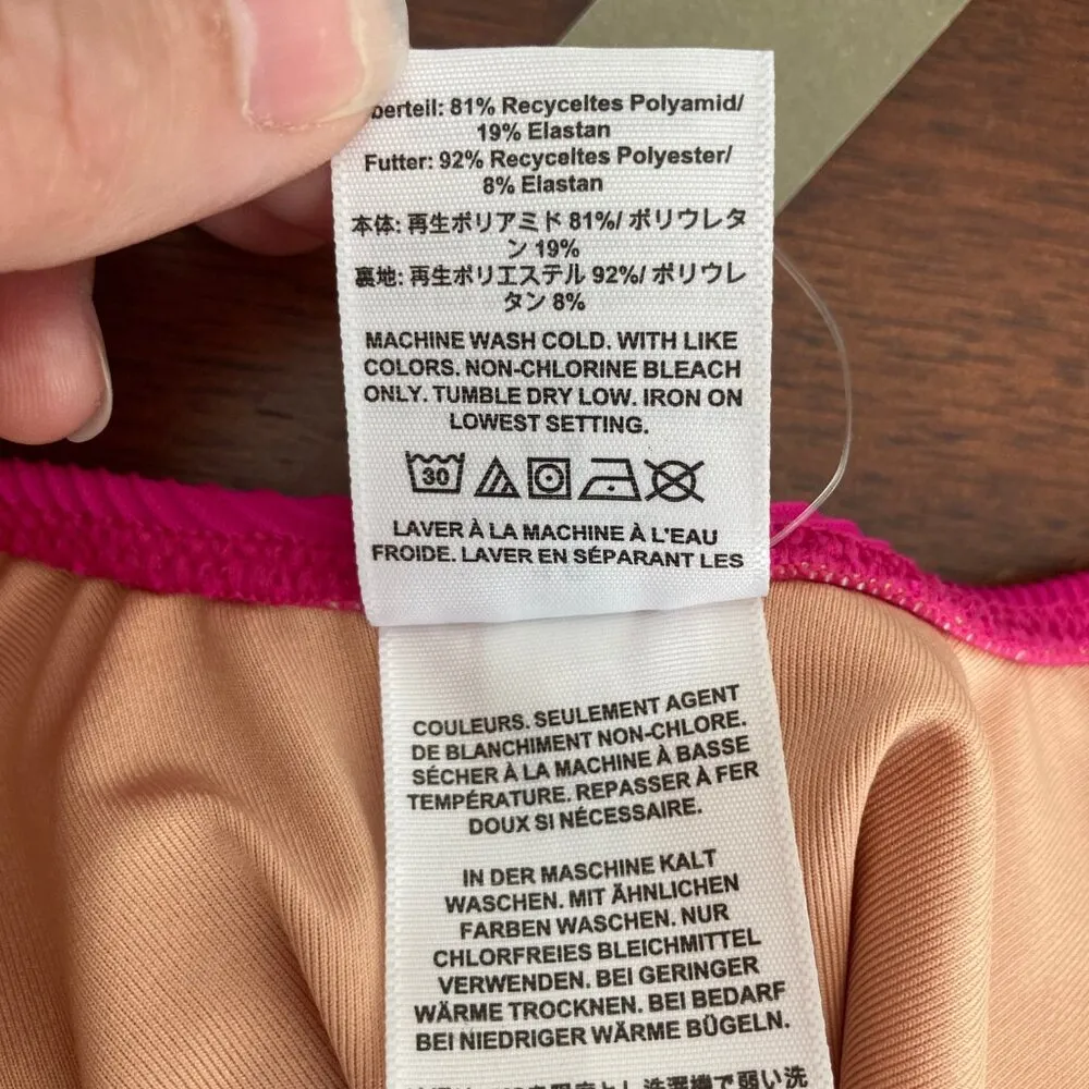 J. Crew Swimsuit Womens 16 Hot Pink Ribbed Bows Feminine Girly Vacation Resort - Image 9