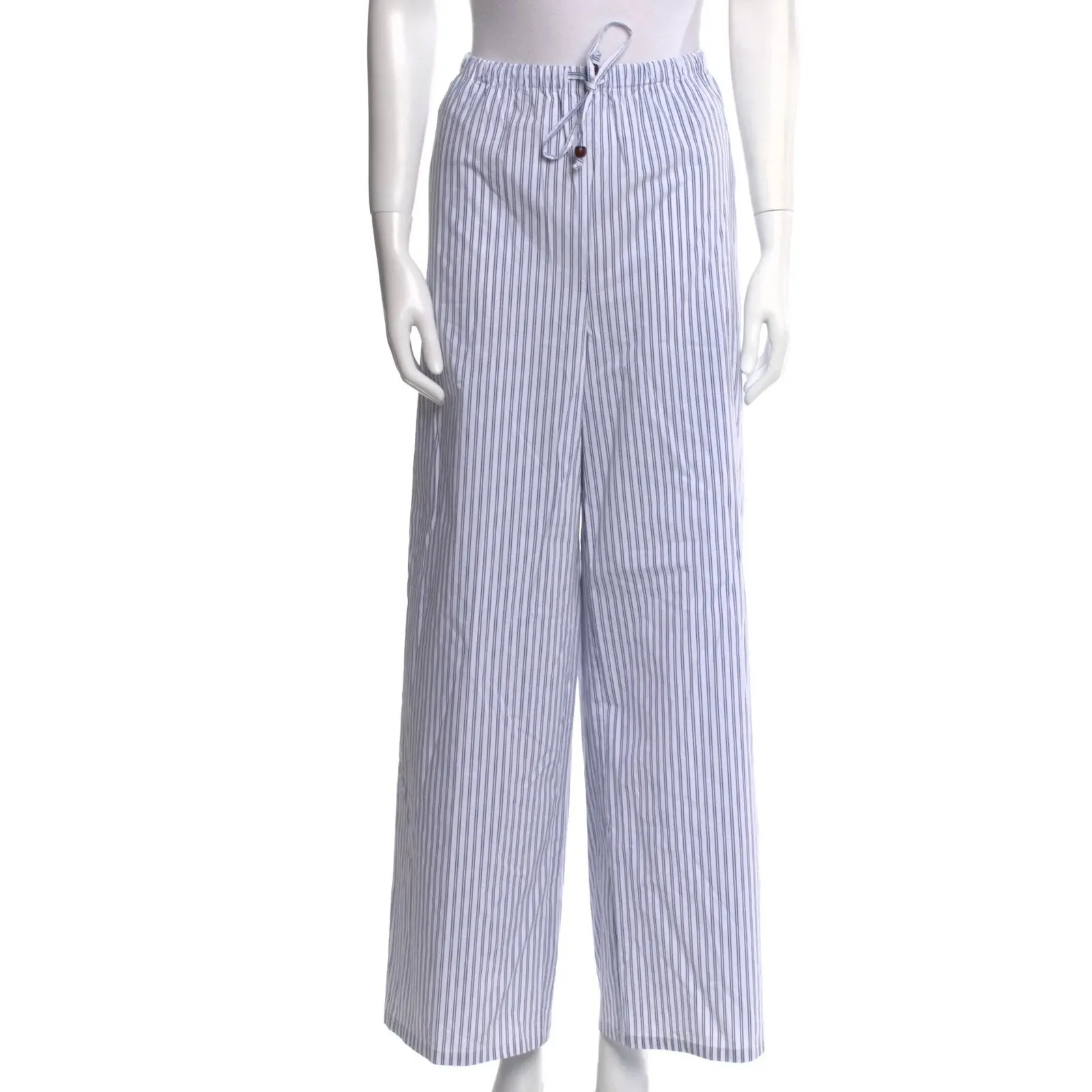 Christian Lacroix Striped Wide Leg Hi Rise‎ Pants White/Blue - S NWOT - Image 12