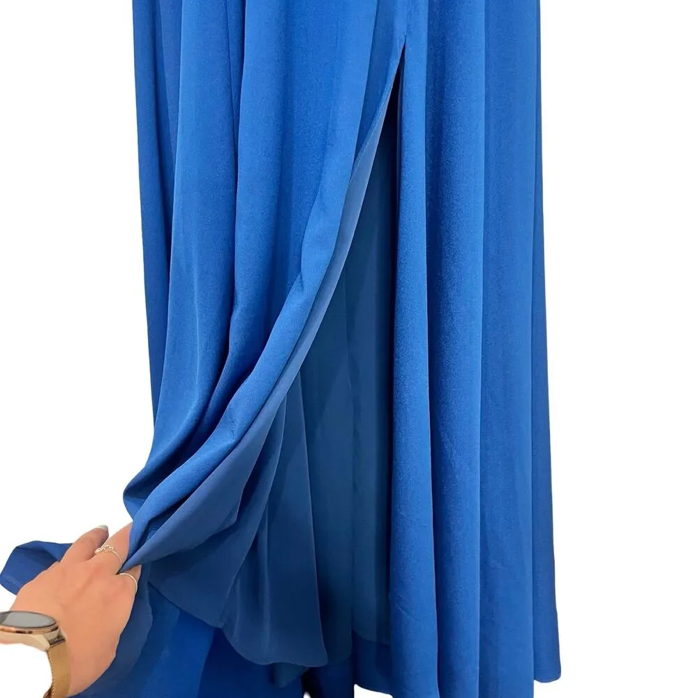 Naven Vegas Blue Siren Gown Sleeveless Maxi Dress size L Chiffon NEW Tags - Image 7