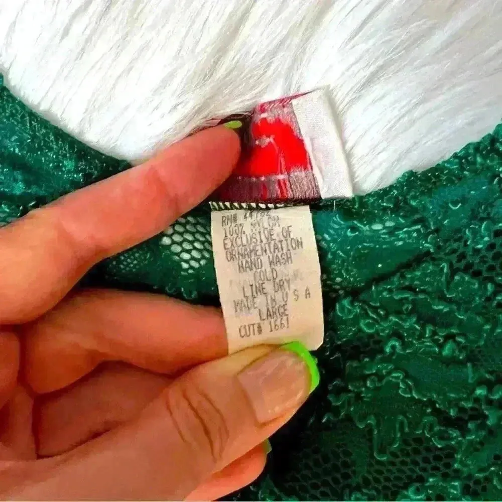 Vintage Featherbed Intimates Emerald Green Lace Sheer Top Large - Image 3