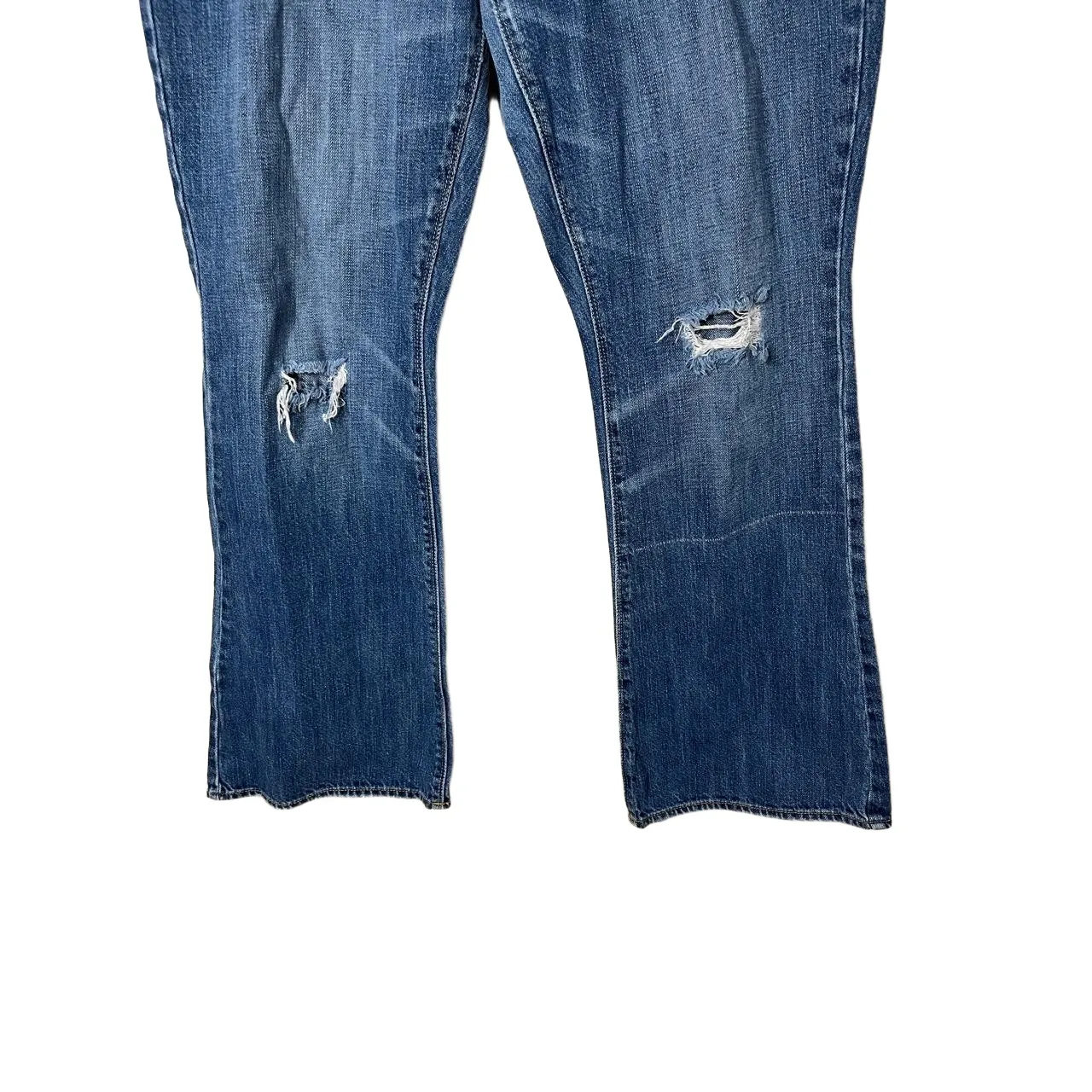 American‎ Eagle Artist Blue Distressed Flare Y2K Jeans Regular 14 - Image 3