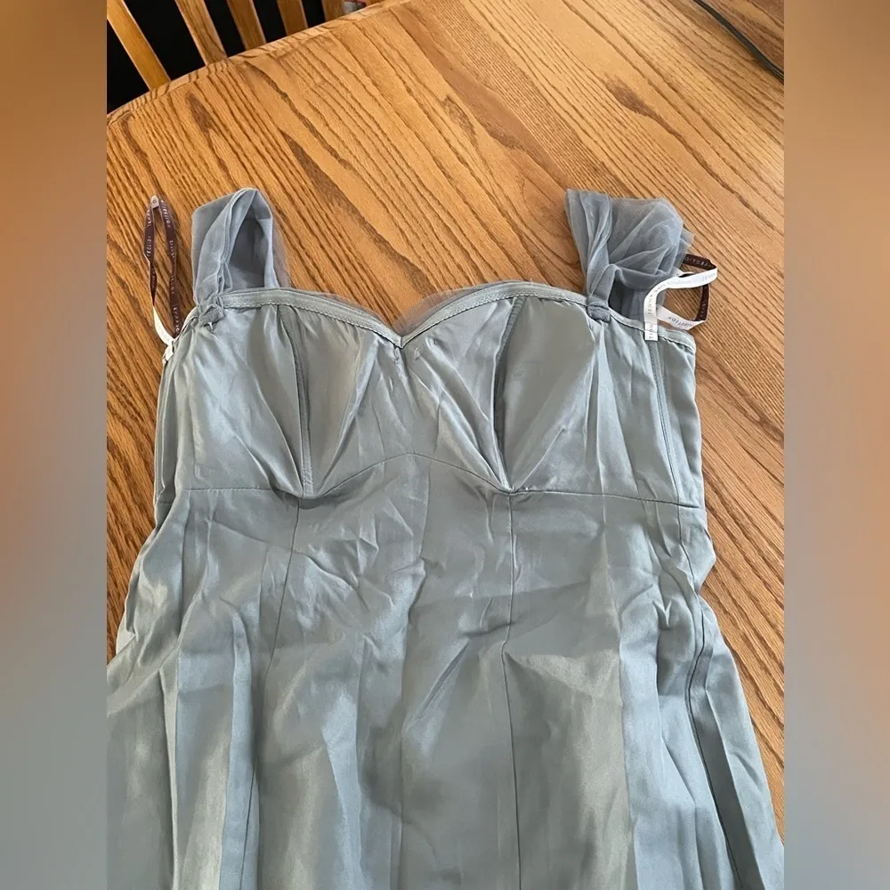 Jenny Yoo Pleated Bust Mesh Overlay Maxi Gown Bridesmaid Prom  Formal Size 2 - Image 9