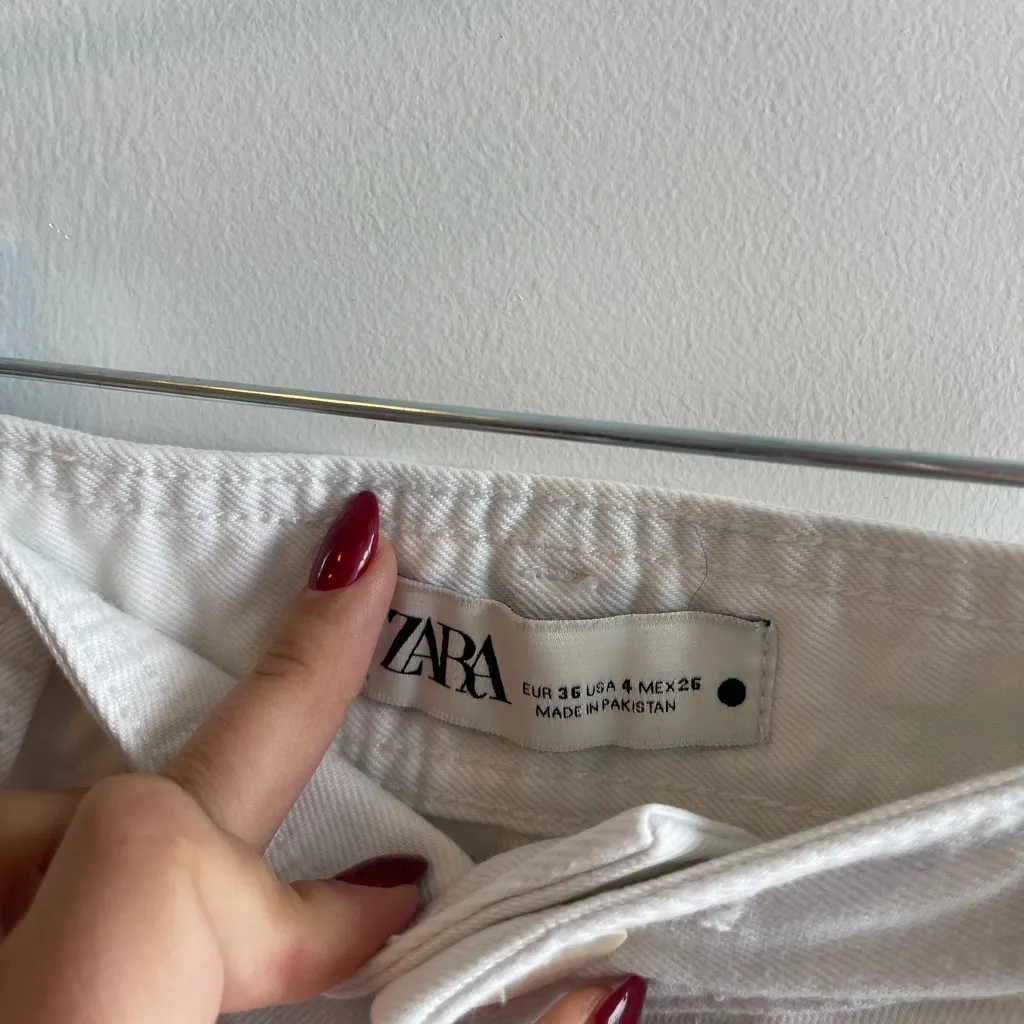 Zara White Wide-Leg Jeans - Image 4