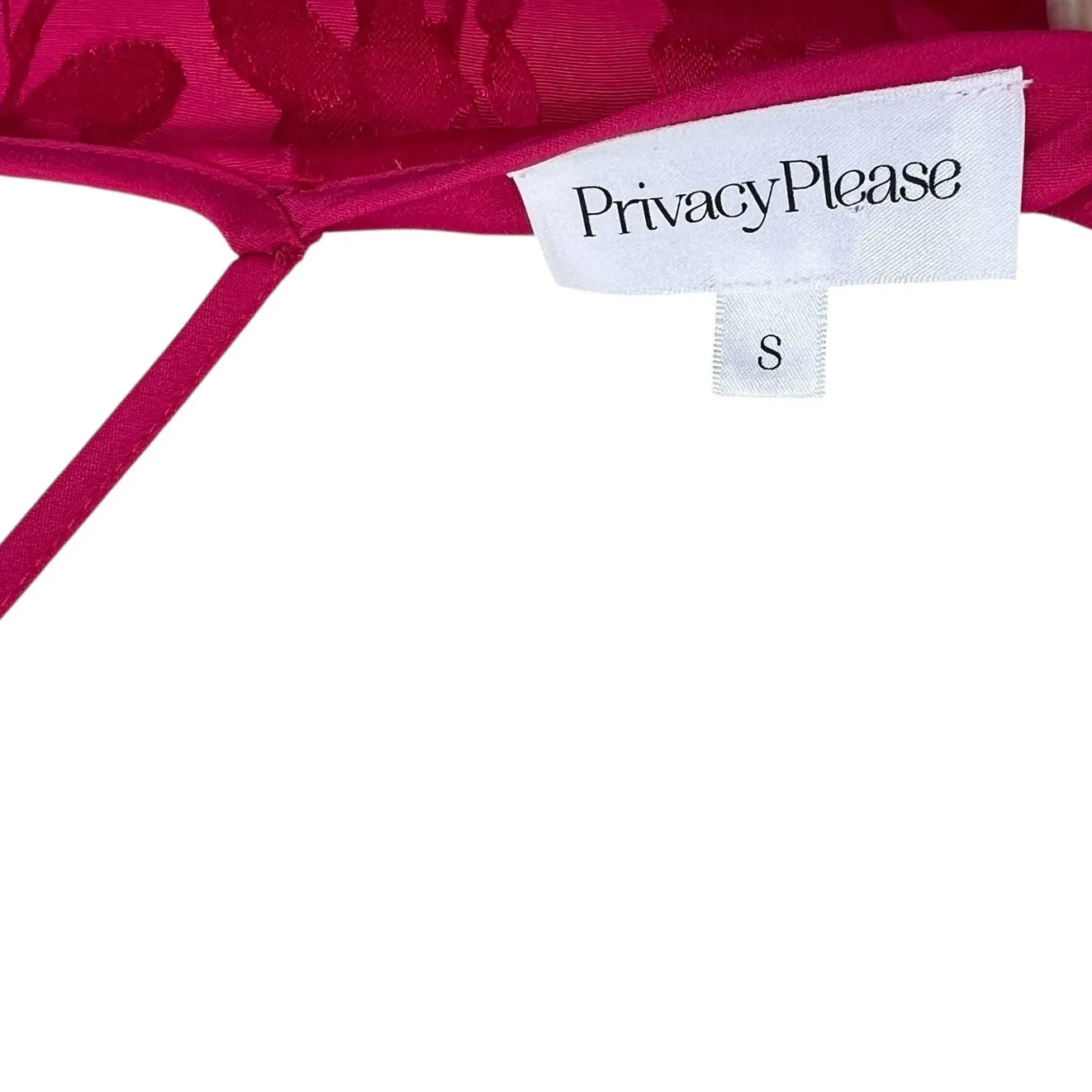 Privacy Please Mia Maxi Dress Slip Maxi Floral Satin Hot Pink Size Small - Image 15