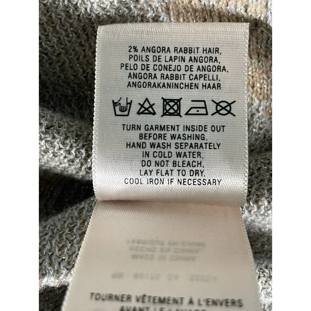 ANGEL OF THE NORTH Anthropologie Icebloom Fringe Open Cardigan Tan Gray Size L - Image 9