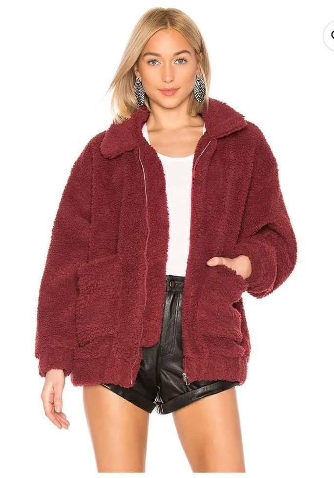 I.AM.GIA "Pixie Jacket" in burgundy size small! SOLD OUT ONLINE - Image 1