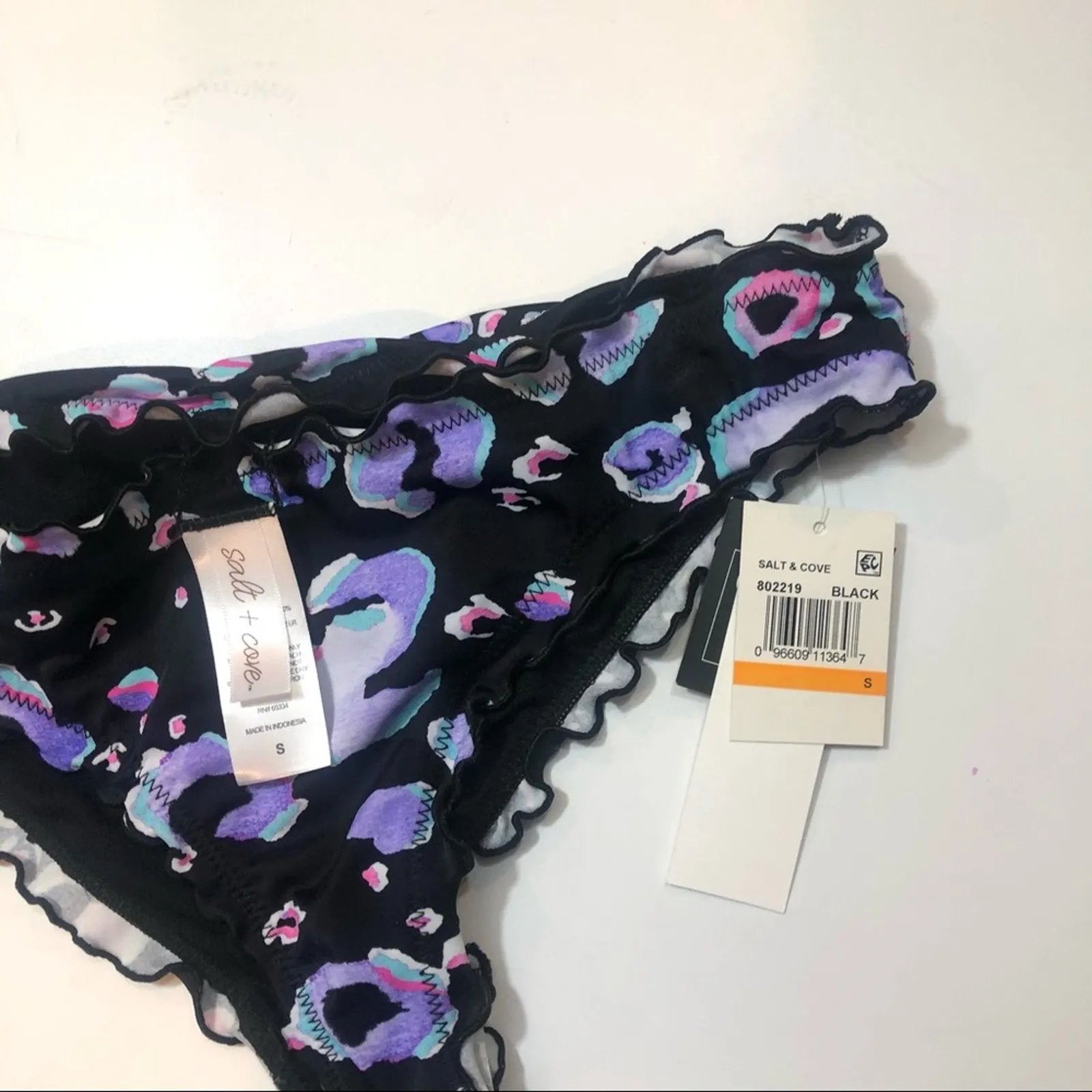 Salt+Cove MULTI Animal Ruffled Bikini Swim Bottom Blue - Image 3