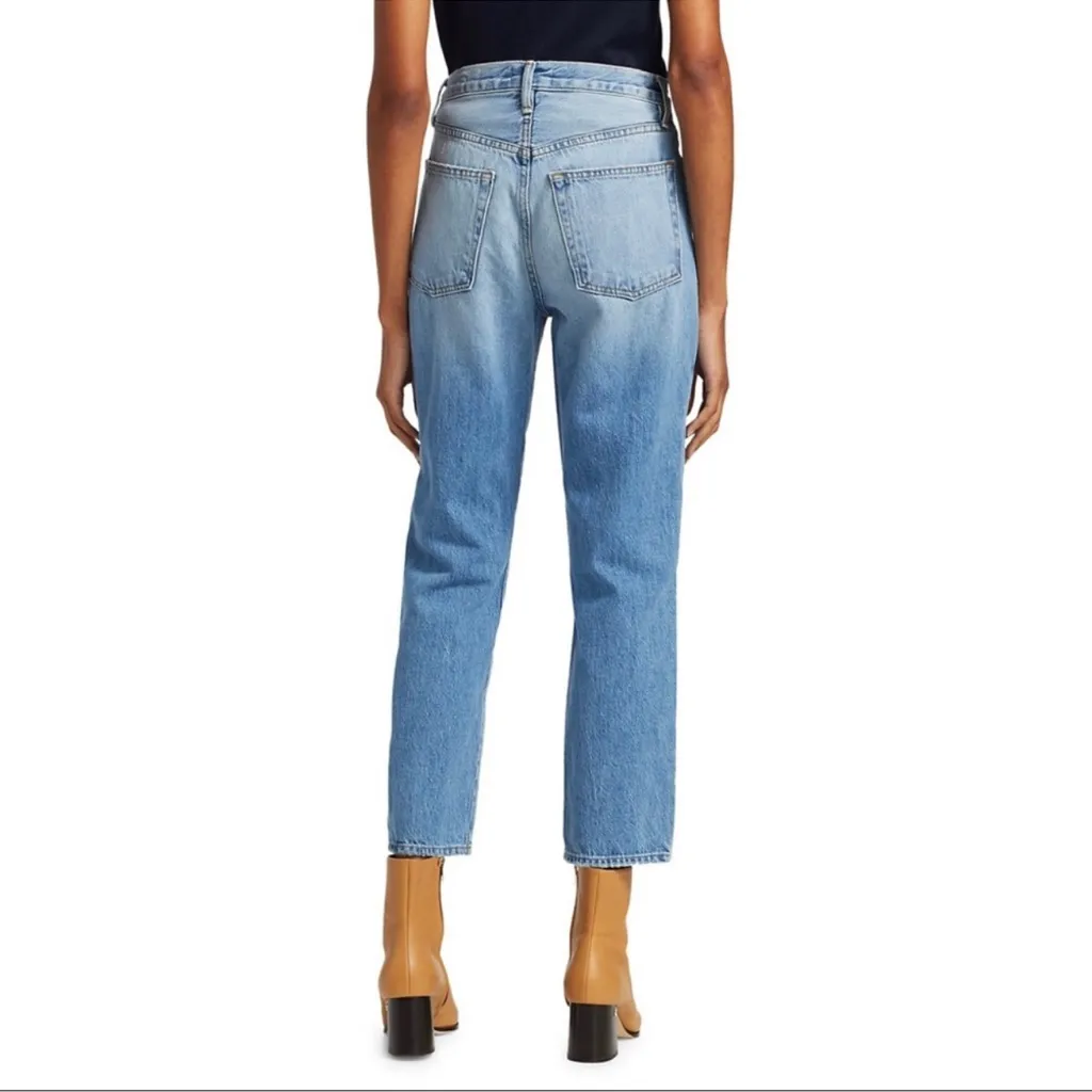 Frame Women’s Le Original Patched Straight Button Fly Blue Haver Wash Jeans 31 - Image 6