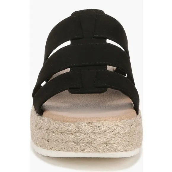 Dr. Scholl's Electric Platform Wedge Sandal, Cushioned, Black/Tan, Size 9, NWT - Image 4