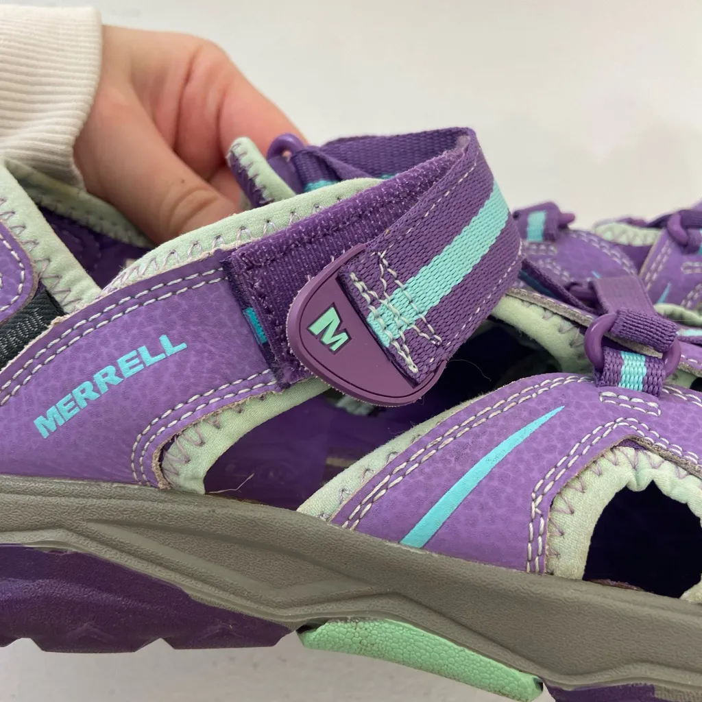 EUC Merrell women’s purple blue Velcro strap hydro hiker hiking sandals shoes 6‎ - Image 7