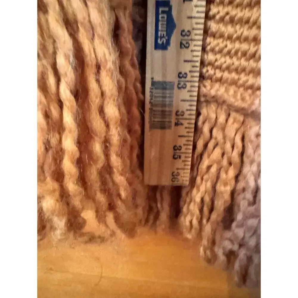 J.jill oversized chunky knit open front cardigan with fringe Wool blend L Orange Size L - Image 7