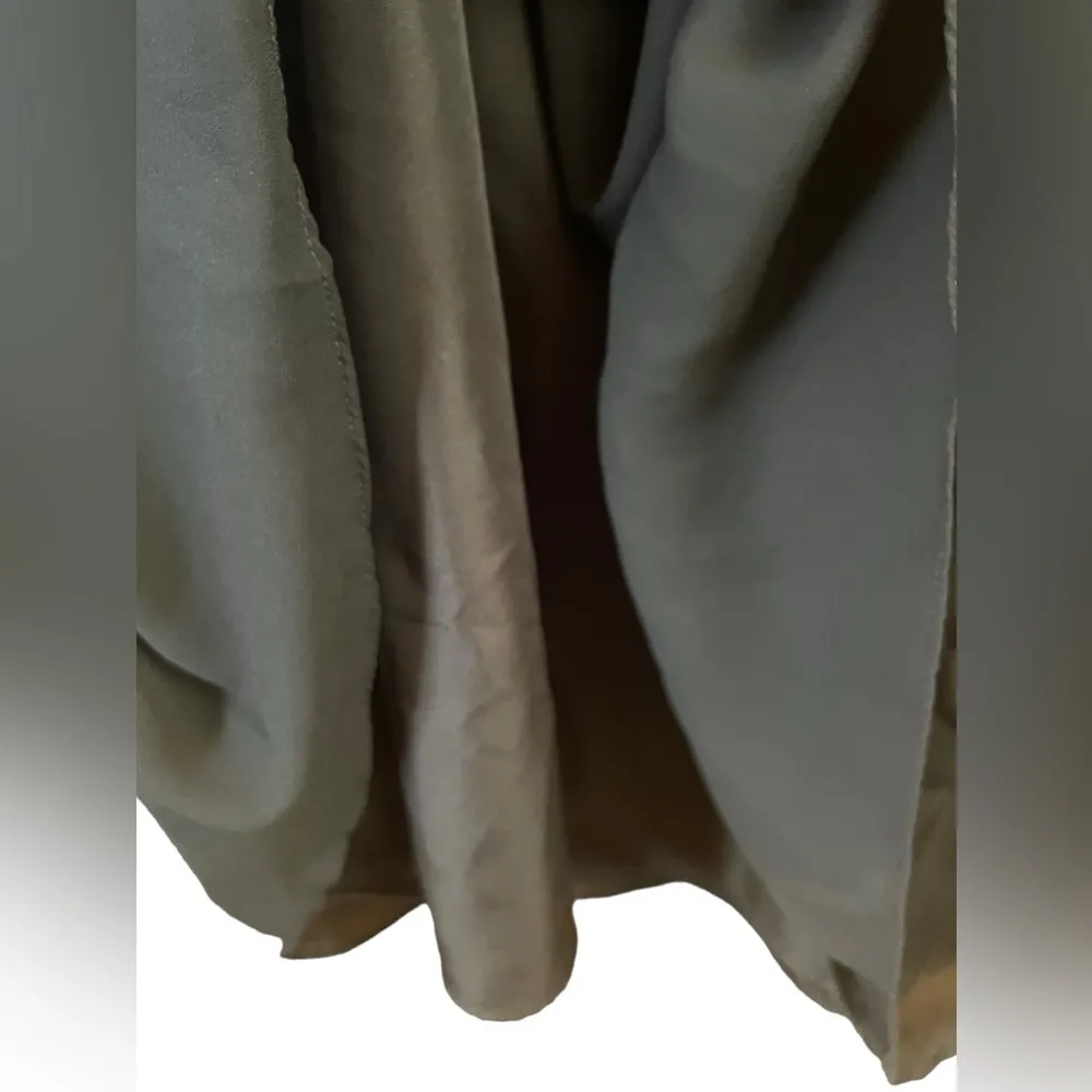 j crew factory black dress ruffle keyhole button front Tiered midi Womens small - Image 8