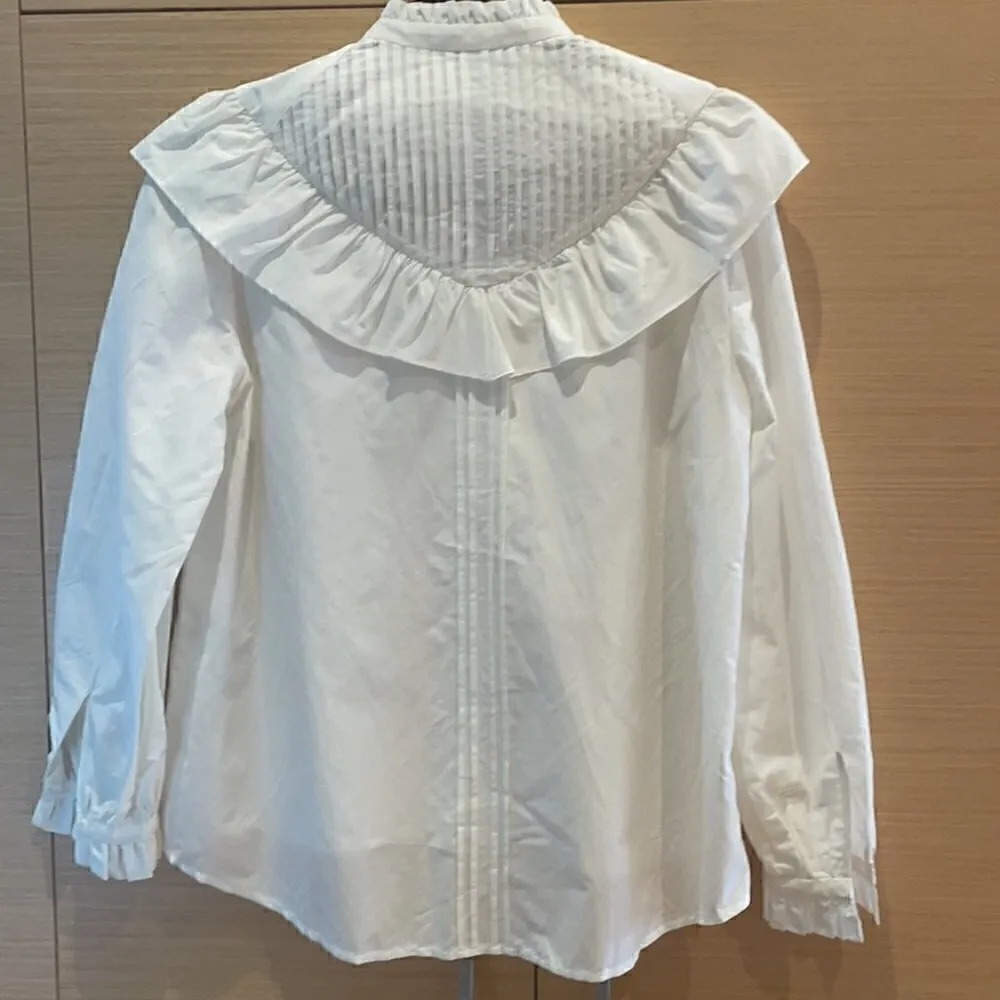 𝅺🤍 NWT All Saints White Button Down Blouse - 00​ - Image 6