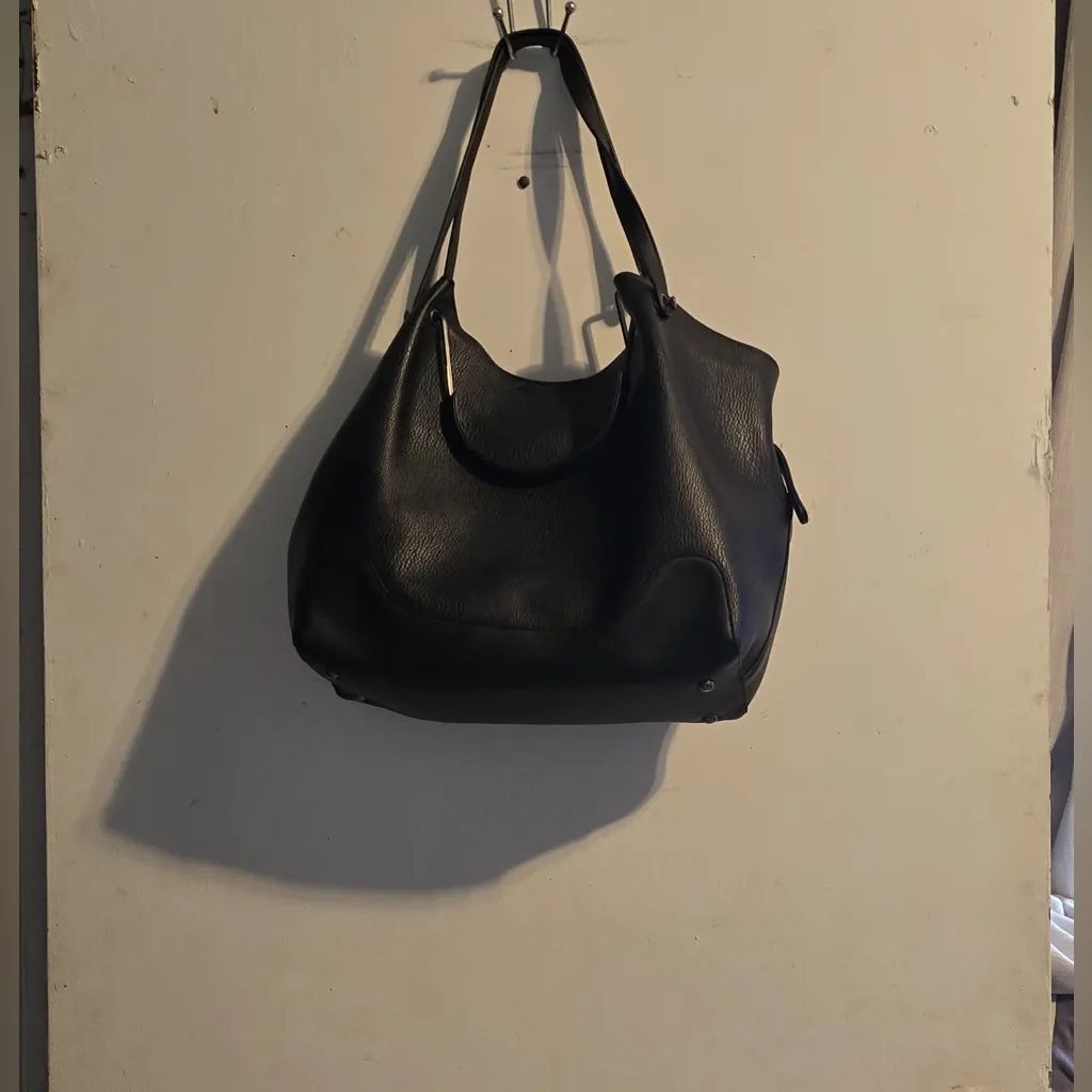 Sondra Roberts Black Leather Tote - Image 2