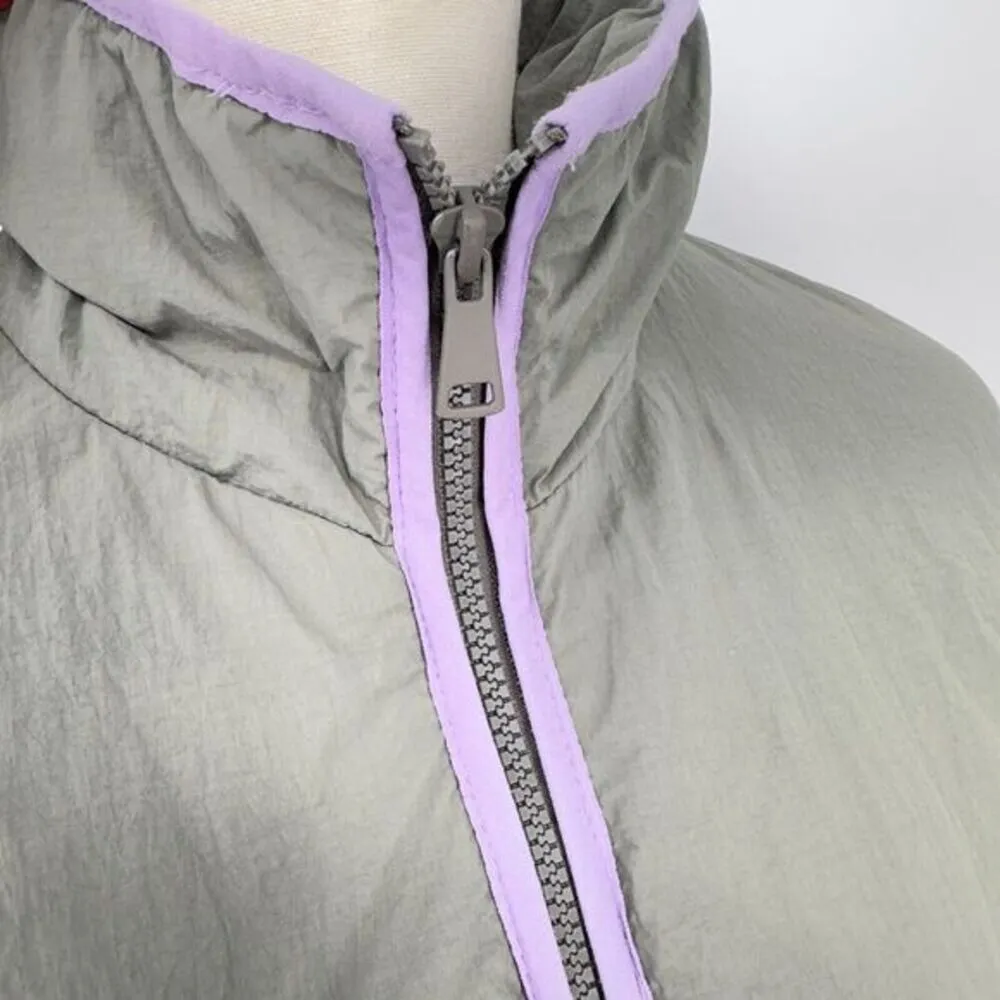 Zara Women’s Tan Beige Fleece Sherpa‎ Sage Green Zip Jacket X Small Rare - Image 8