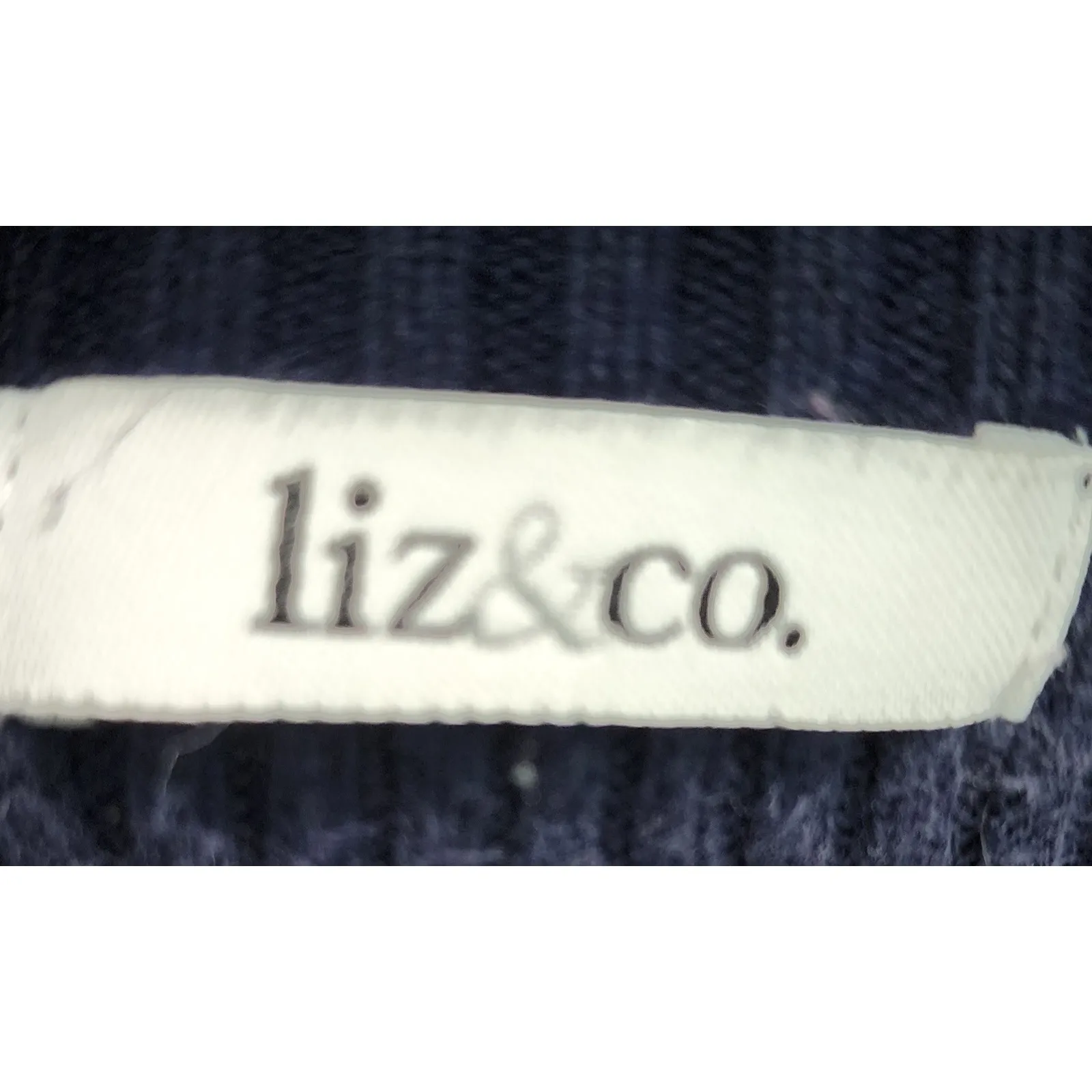 Liz & Co. Womens Medium V Neck Striped Knit Sweater‎ Pink Blue Cotton Blend - Image 3