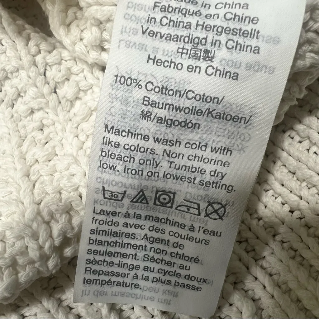 Madewell Bobble Pullover Textured Knit White Sweater XS  balloon sleeve - Image 4