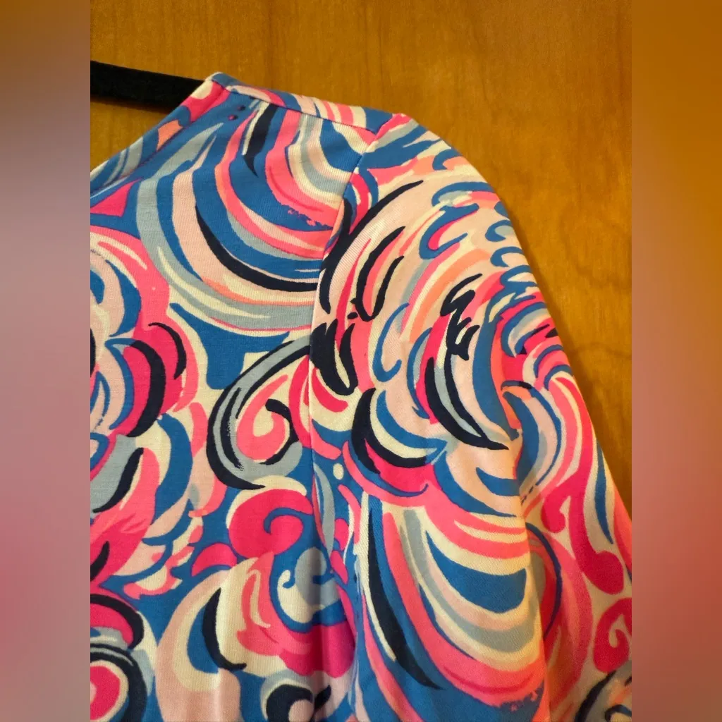Lilly Pulitzer Ophelia Top RazBerry Flamingoals Shirt Colorful Preppy Pink Small - Image 15