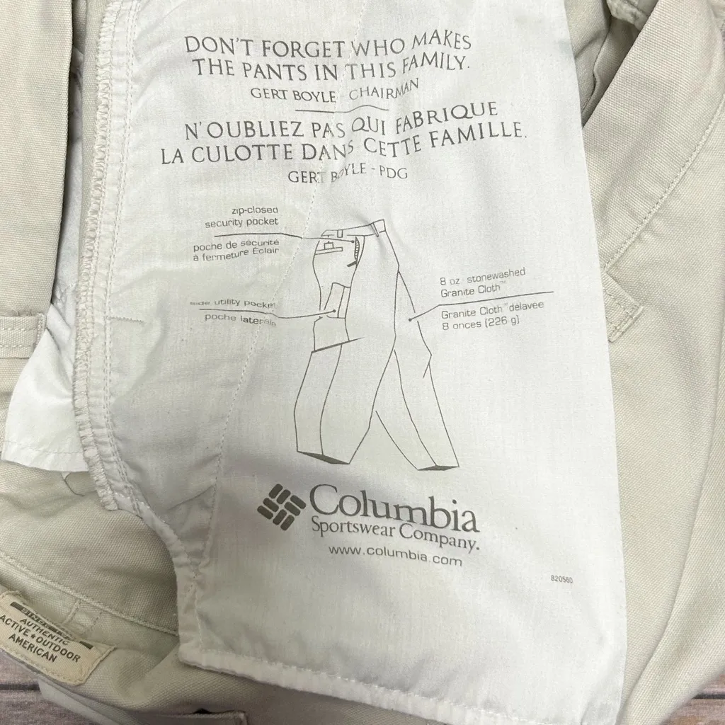 Columbia Ivory Beige Straight Leg Stonewashed Utility And Zipper Pocket Pants 12 - Image 7
