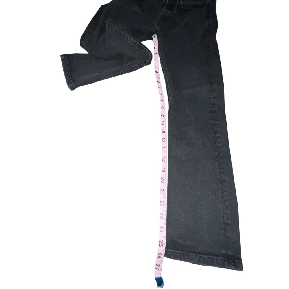 Everlane Women Black Denim Straight Leg High Waist Jeans Size‎ 25 Cotton Casual - Image 6