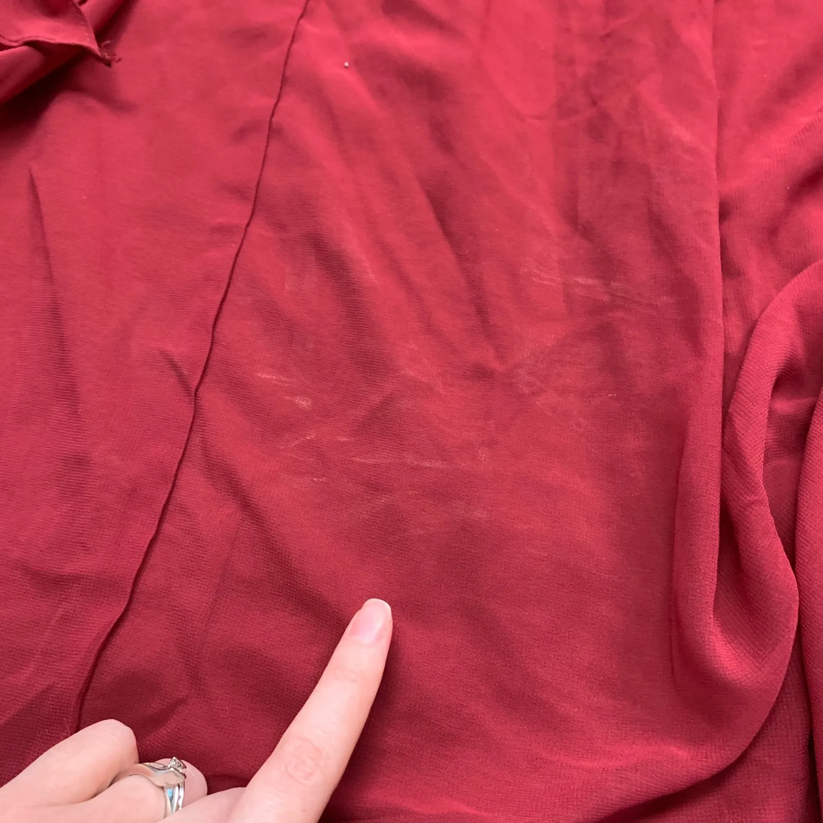 Azazie Burgundy Maxi Dress‎ Womens Size A20 Criss Cross Formal Gown Bridesmaid - Image 5