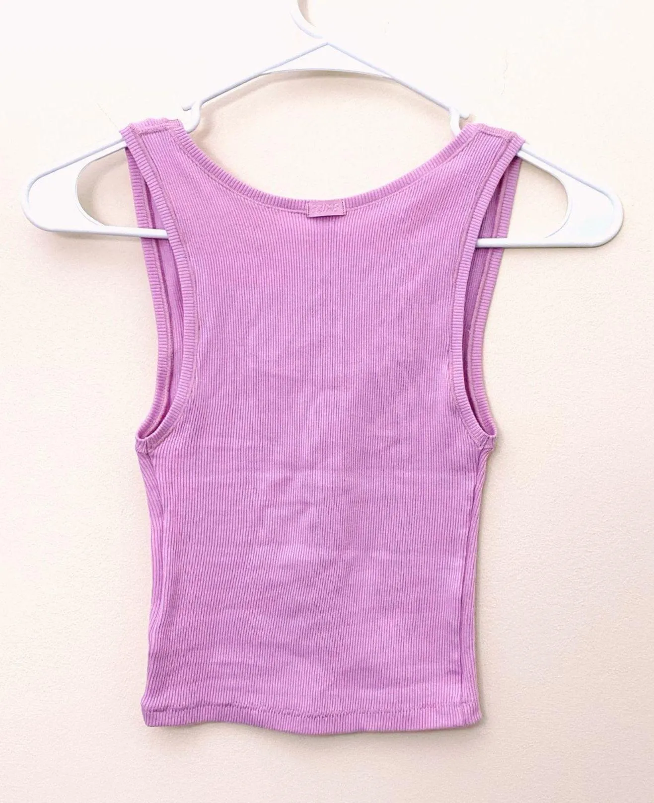SKIMS cotton rib tank in petal pink size XS - Image 9