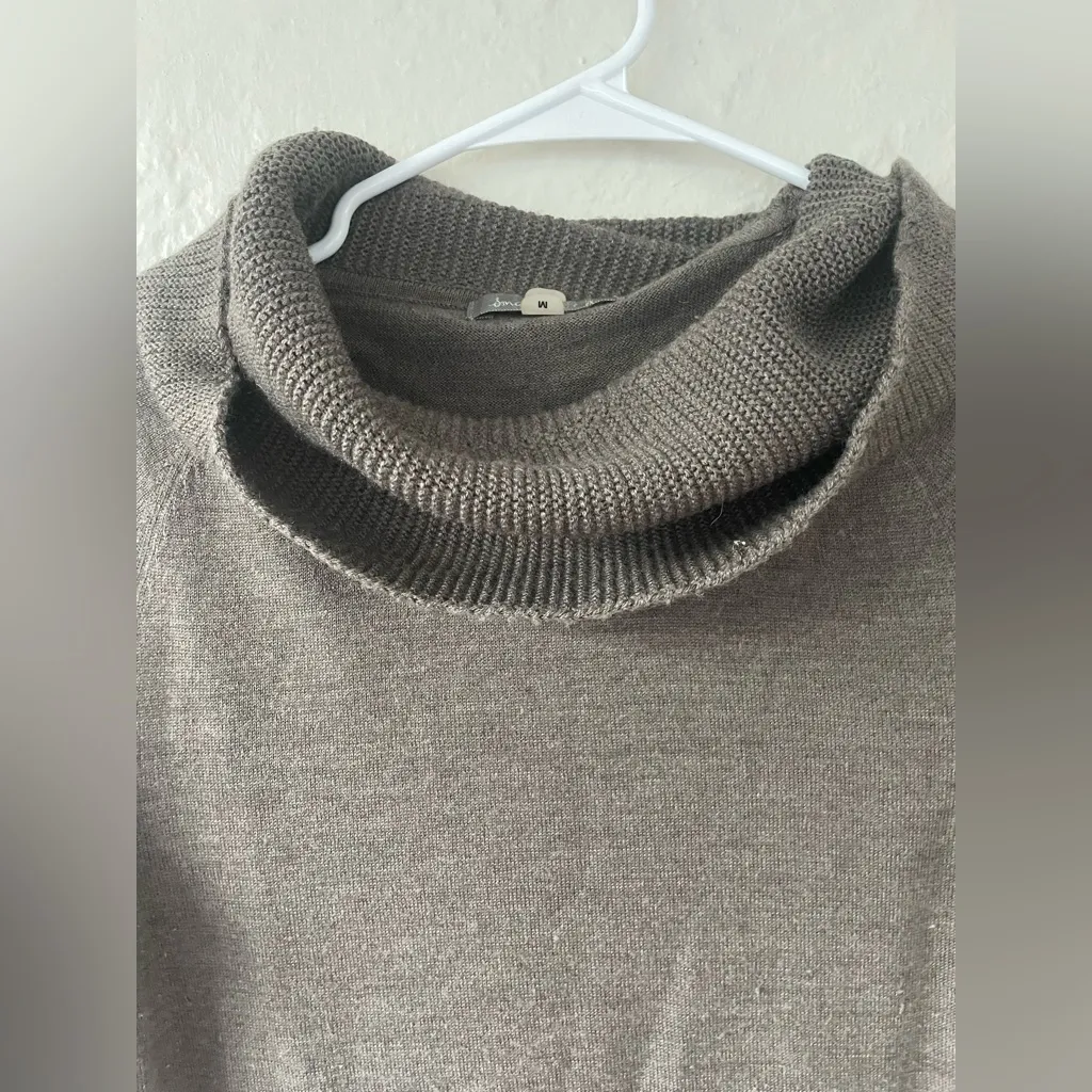 Women’s Smartwool Edgewood Cowl Neck Tunic Sweater, Merino Wool Blend, Gray; M - Image 3