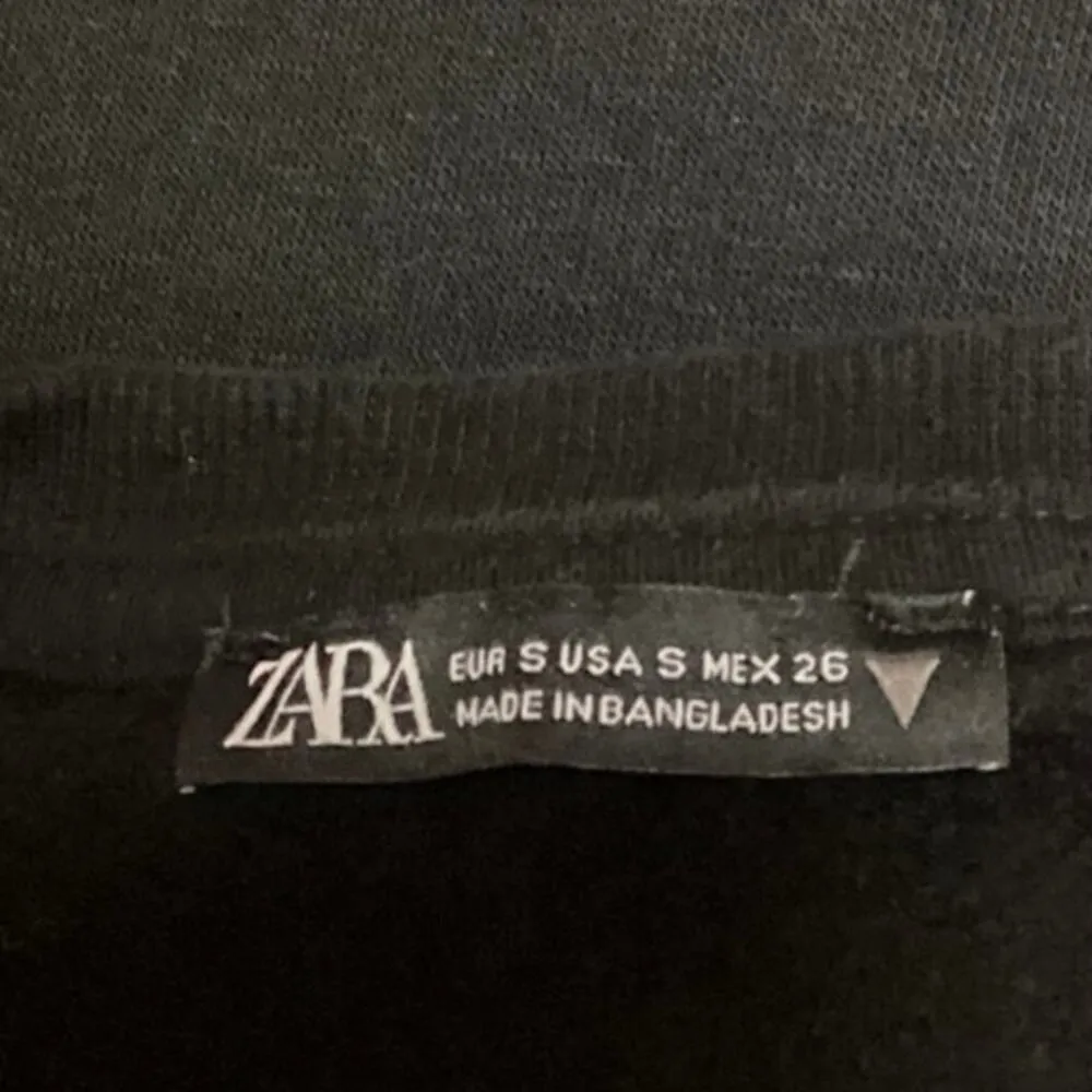 Zara Women's Black Puff Long Sleeve Crew Neck Pullover Sweater Top Size S - Image 3