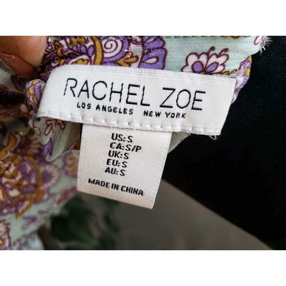 Rachel Zoe Blouse Women S Multicolored Paisley Long Sleeve Boho Top - Image 8