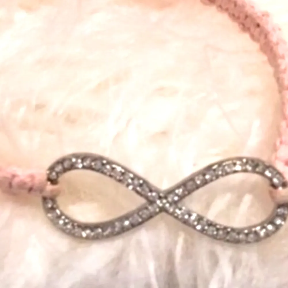 Infinity Pull String Pink Bracelet Silver - Image 4