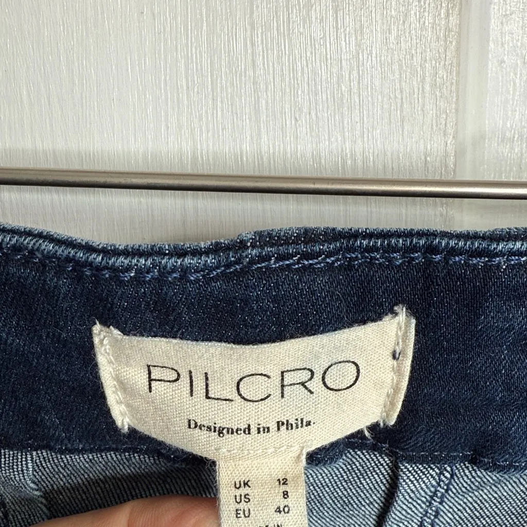 Anthropologie Pilcro Long Stretch Denim Midi Jean Skirt W1894 Sz 8 - Image 5