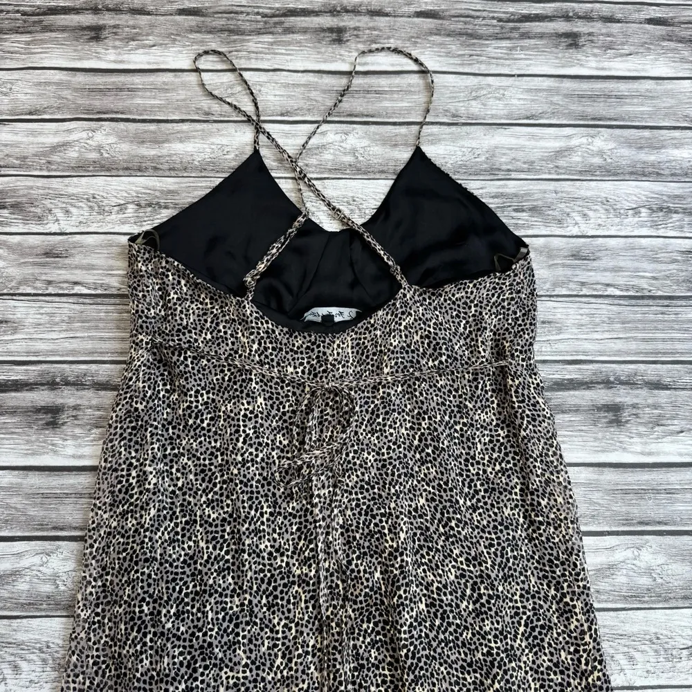 For Love & Lemons Women's Heart of Gold Dress Tan Brown Black XS Extra Small NWT - Image 5