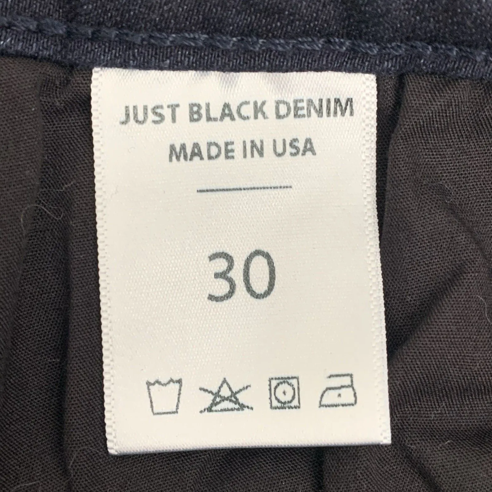 Just Black High Rise Button Fly Skinny Jeans Women’s Size 30 Dark Wash Frayed - Image 7