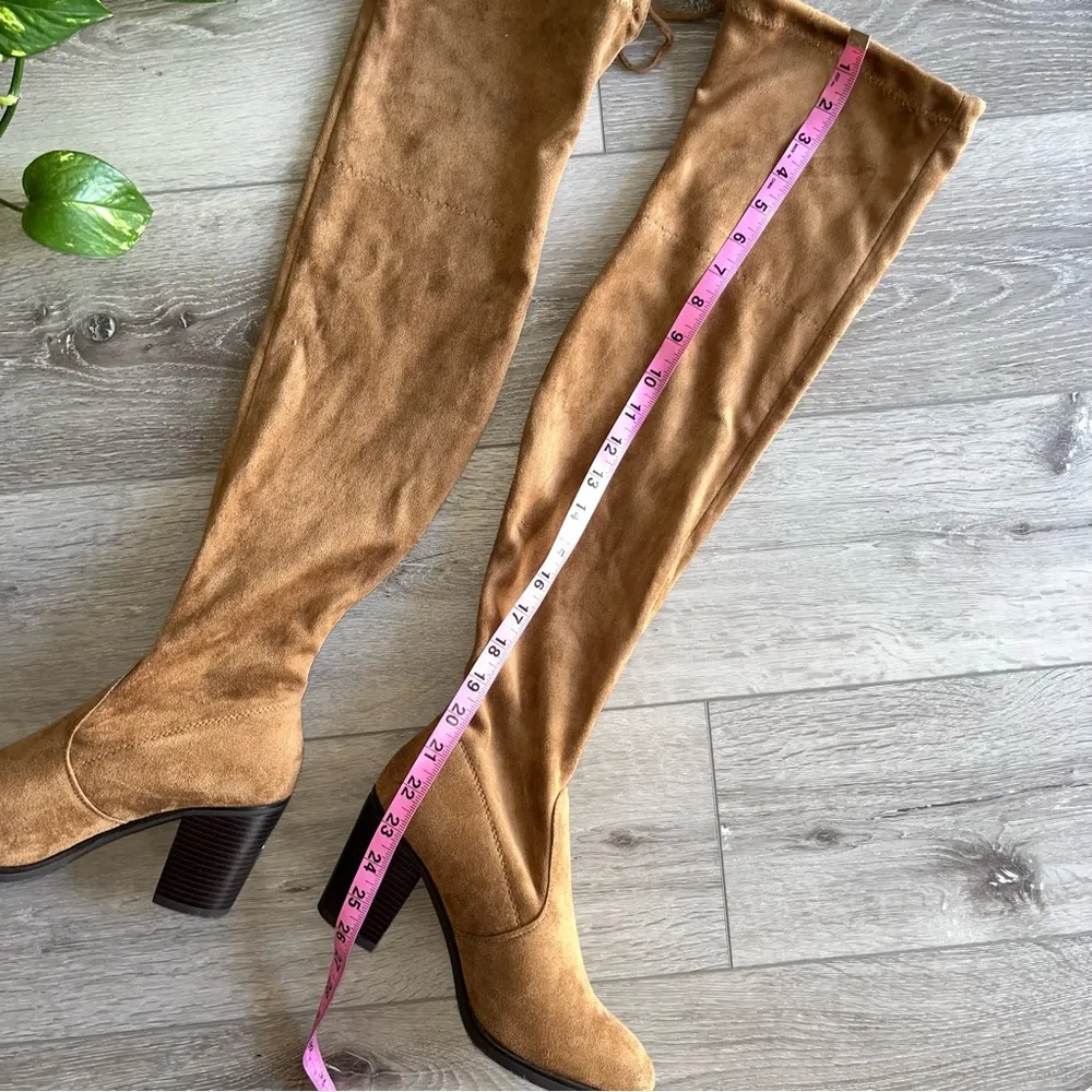 Over the Knee Boots Block heel 8 brown - Image 4