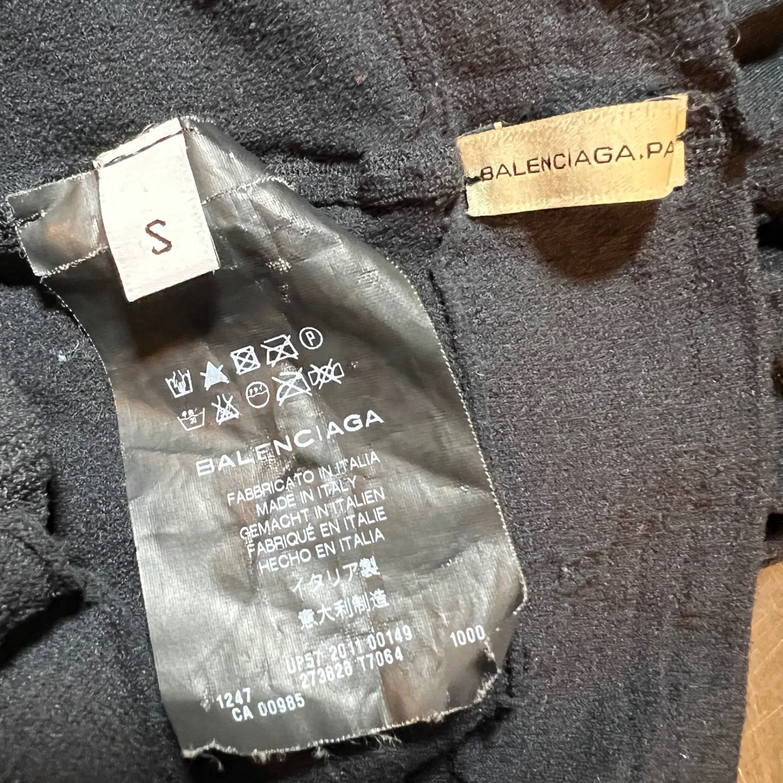 Balenciaga Black Cut Out Tights Hosiery Open Ladder Made in Italy Size S - Image 4