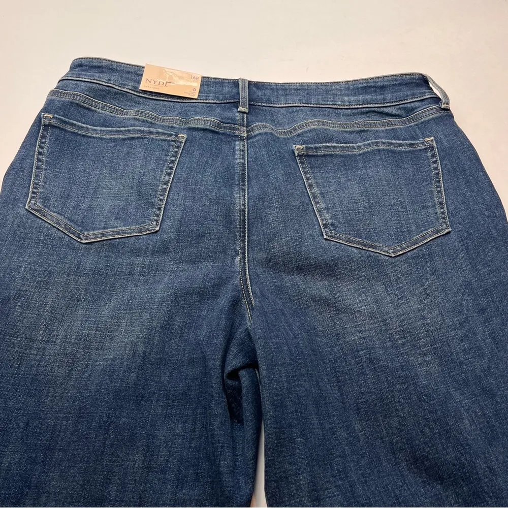 NYDJ Straight Women Size 16 Petite 16P Denim Blue Jeans Lift Tuck Technology NEW - Image 9