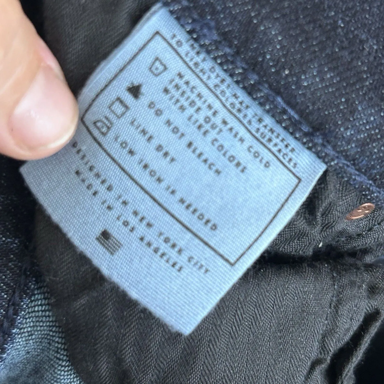 Ayr Jeans Women's 26 X 28 The Riser Dark Wash High Rise Skinny Stretch Raw Hem - Image 7