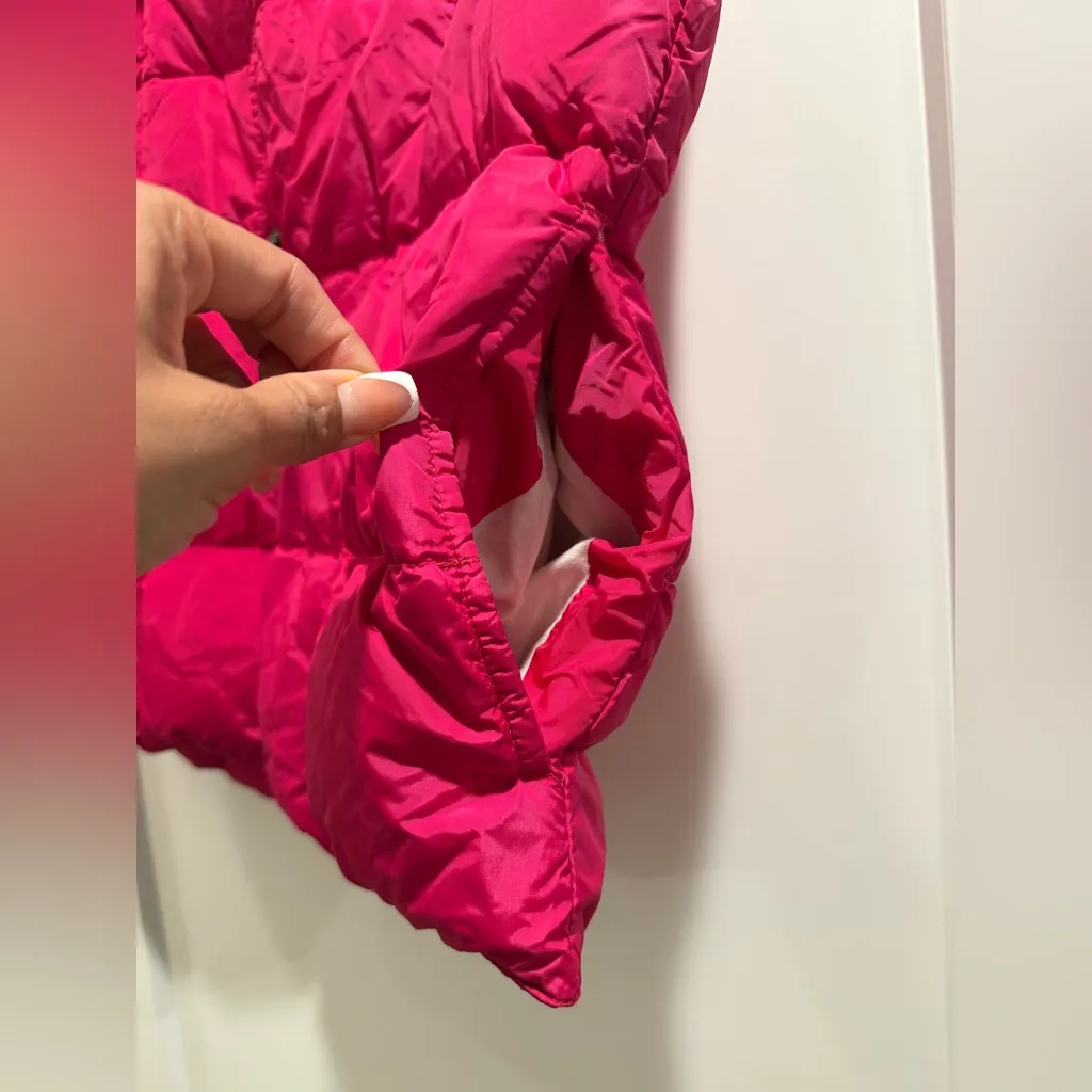 L.L Bean‎ Women’s Pink Puffer Goose Down Vest Size Small Reg - Image 5